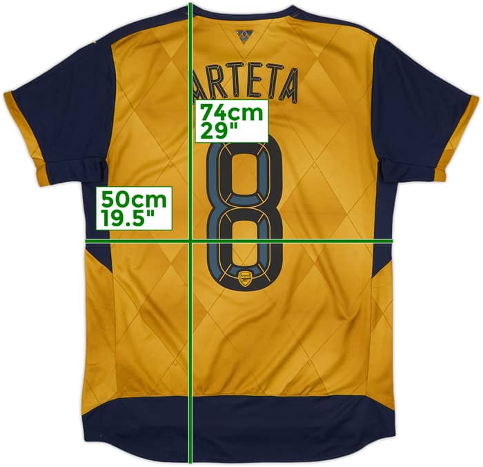 2015-16 Arsenal Away Shirt Arteta #8 - 6/10 - (M)