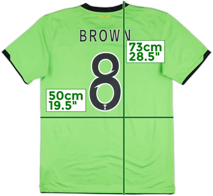 2010-11 Celtic Away Shirt Brown #8 - 8/10 - (M)
