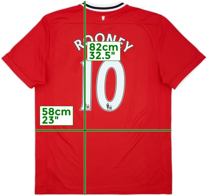 2011-12 Manchester United Home Shirt Rooney #10 - 6/10 - (XL)