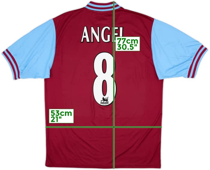 2002-03 Aston Villa Home Shirt Angel #8 - 8/10 - (M)
