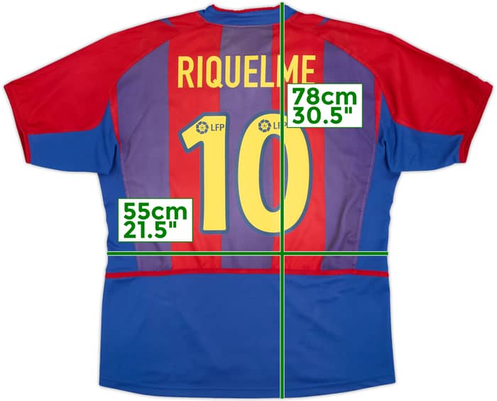2002-03 Barcelona Home Shirt Riquelme #10 - 6/10 - (XL)