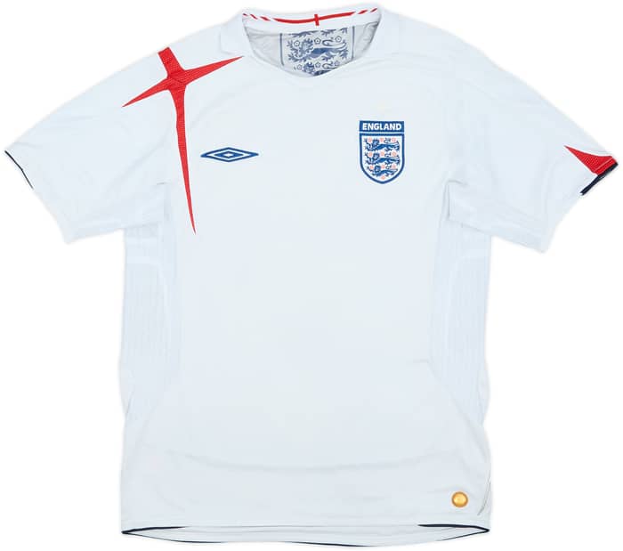 2005-07 England Home Shirt - 4/10 - (S)