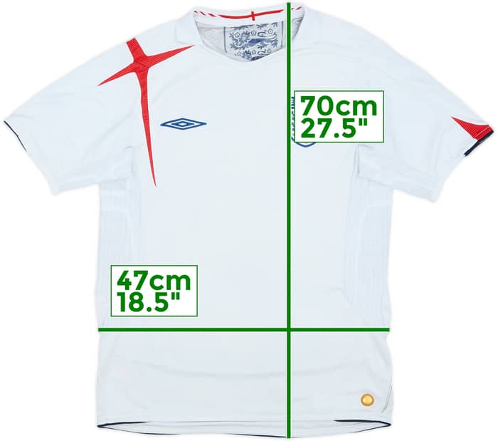 2005-07 England Home Shirt - 4/10 - (S)