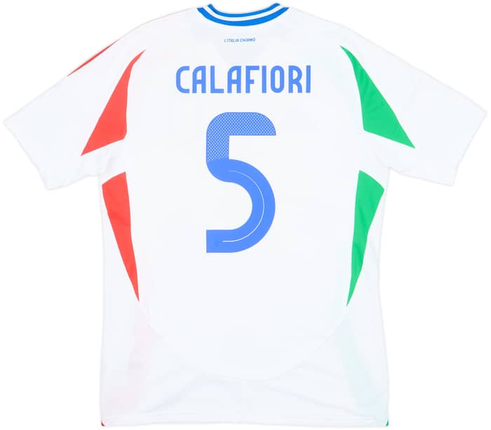 2024-25 Italy Away Shirt Calafiori #5 - 10/10 - (M)