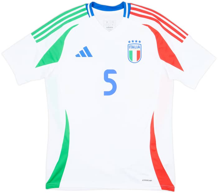 2024-25 Italy Away Shirt Calafiori #5 - 10/10 - (M)