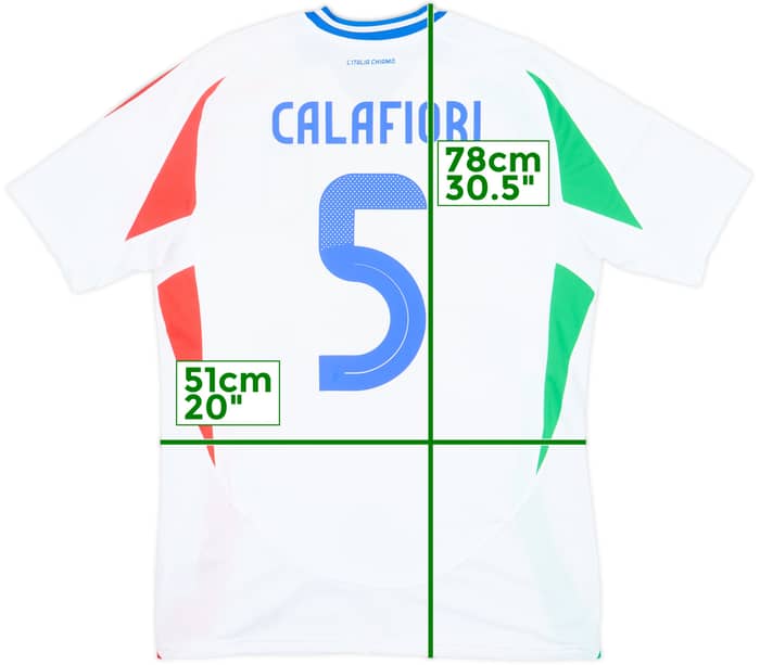 2024-25 Italy Away Shirt Calafiori #5 - 10/10 - (M)