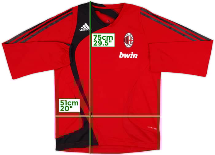 2007-08 AC Milan adidas Formotion Training L/S Shirt - 8/10 - (M)