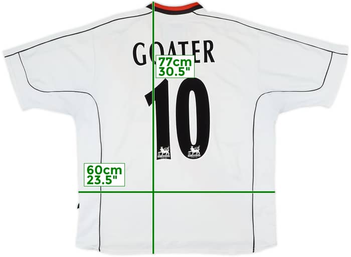 2002-03 Manchester City Away Shirt Goater #10 - 7/10 - (XL)