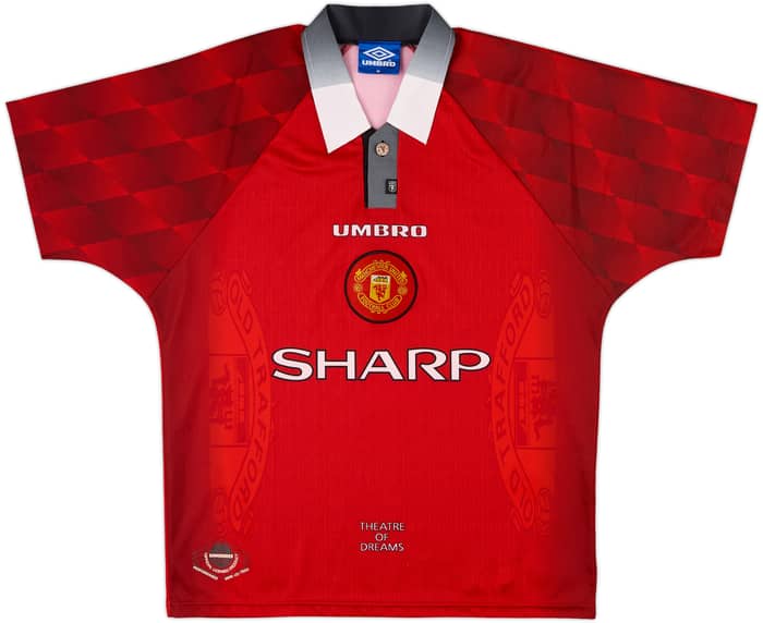 1996-98 Manchester United Home Shirt Cantona #7 - 9/10 - (M)