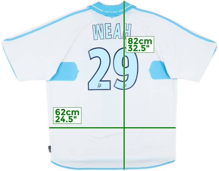 2000-01 Olympique Marseille Home Shirt Weah #29 - 5/10 - (XL)