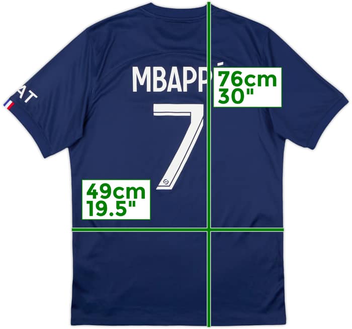 2022-23 Paris Saint-Germain Home Shirt Mbappe #7 - 8/10 - (M)
