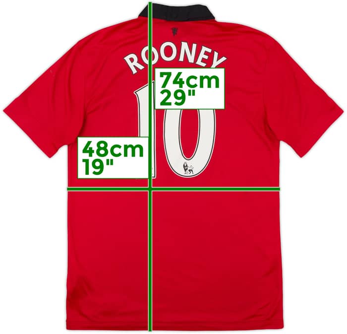 2013-14 Manchester United Home Shirt Rooney #10 - 7/10 - (M)