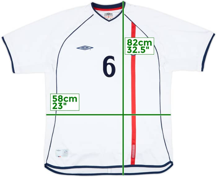 2001-02 England Match Issue Home Shirt #6