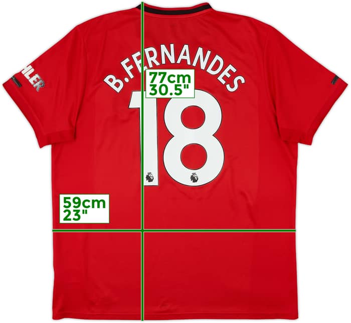 2019-20 Manchester United Home Shirt B.Fernandes #18 - 5/10 - (XL)