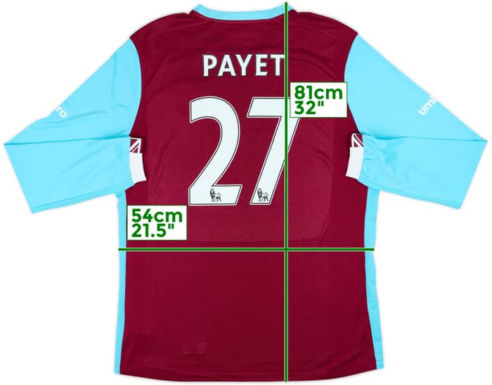 2016-17 West Ham Home L/S Shirt Payet #27 - 8/10 - (XL)
