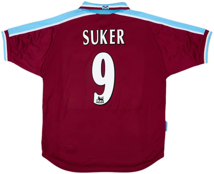 1999-01 West Ham Home Shirt Suker #9 - 8/10 - (XL)