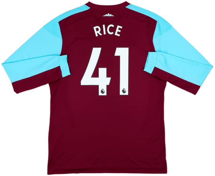 2017-18 West Ham Home L/S Shirt Rice #41 - 7/10 - (XL)