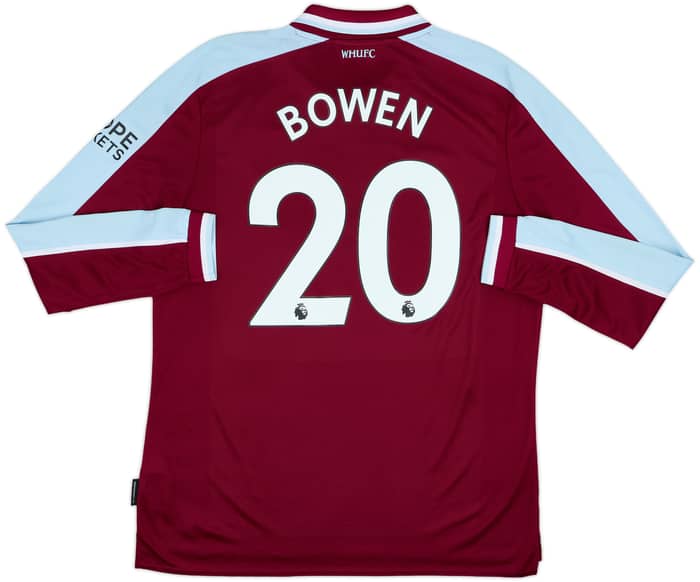 2021-22 West Ham Home L/S Shirt Bowen #20 - 7/10 - (XL)