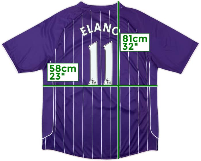 2007-08 Manchester City Away Shirt Elano #11 - 9/10 - (XL)
