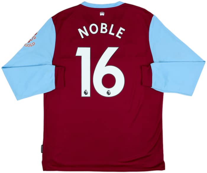 2019-20 West Ham Home L/S Shirt Noble #16 - 9/10 - (XL)