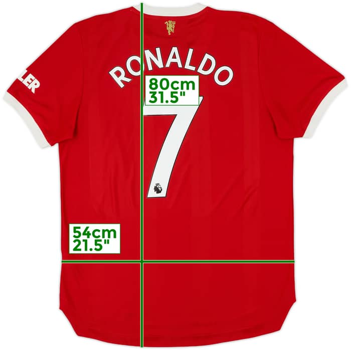 2021-22 Manchester United Authentic Home Shirt Ronaldo #7 - 10/10 - (L)