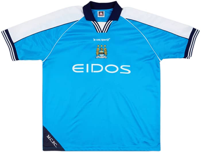 1999-01 Manchester City Home Shirt Goater #10 - 8/10 - (XXL)