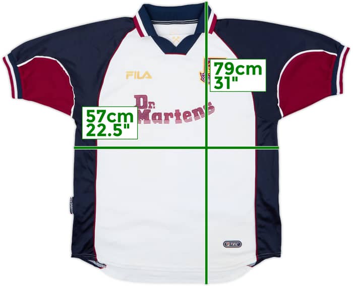 1999-01 West Ham Away Shirt - 5/10 - (L)