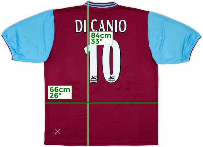2001-03 West Ham Home Shirt Di Canio #10 - 6/10 - (XL)