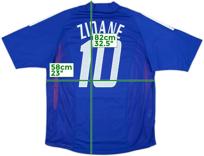 2002-04 France Player Issue Home Shirt Zidane #10 - 8/10 - (L)