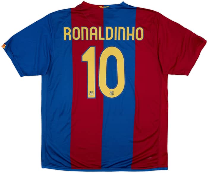 2006-07 Barcelona Home Shirt Ronaldinho #10 - 10/10 - (XL)