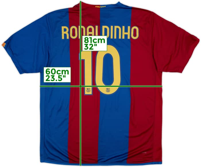 2006-07 Barcelona Home Shirt Ronaldinho #10 - 10/10 - (XL)