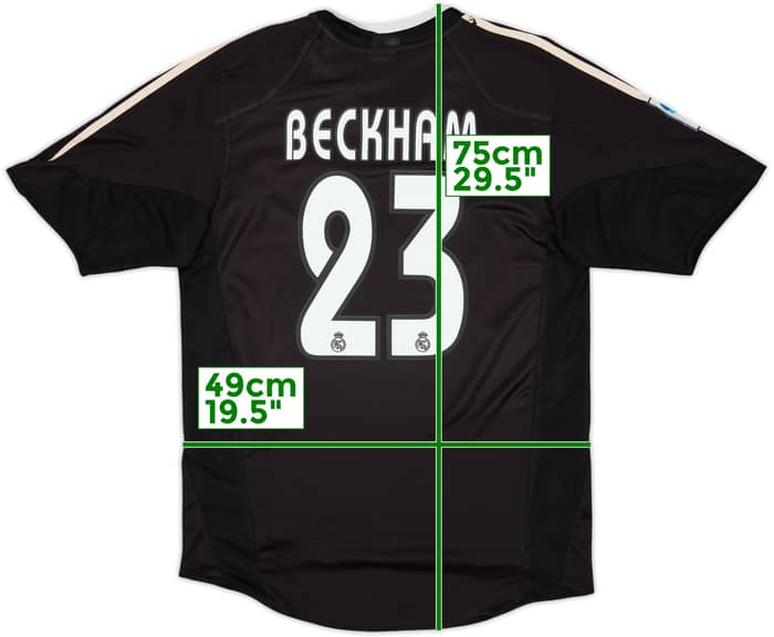 2004-05 Real Madrid Away Shirt Beckham #23 - 5/10 - (M)