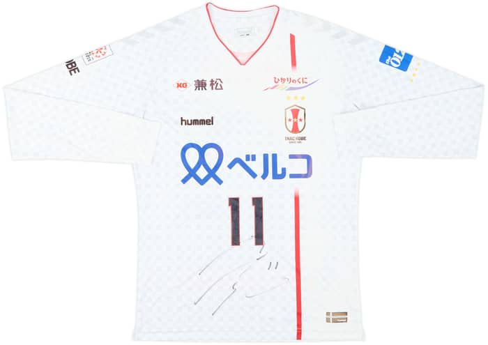 2020 INAC Kobe Leonessa Signed Away L/S Shirt Takase #11 - 8/10 - (M)