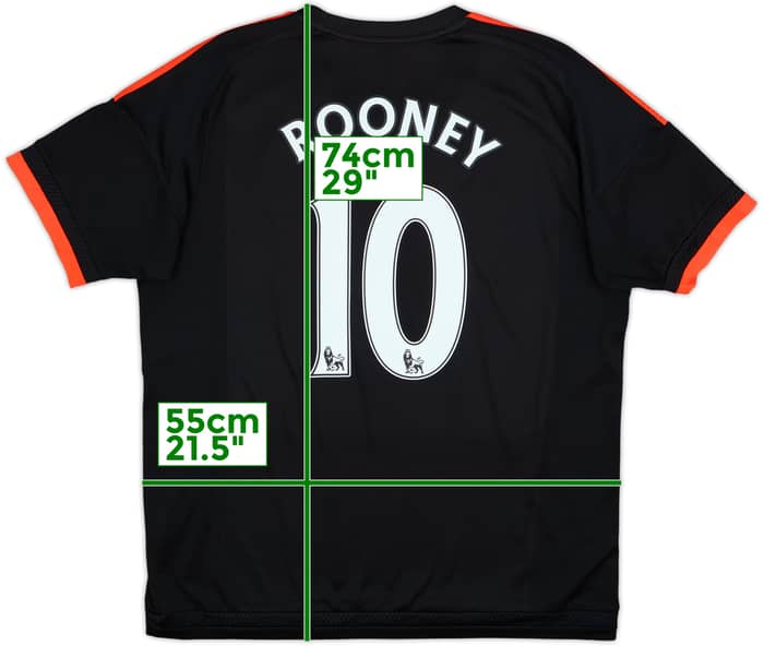 2015-16 Manchester United Third Shirt Rooney #10 - 7/10 - (XL)