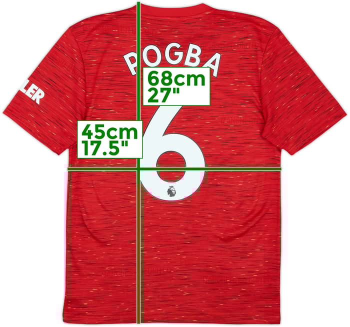 2020-21 Manchester United Home Shirt Pogba #6 - 9/10 - (S)