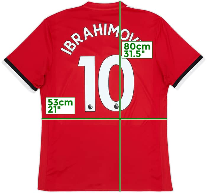 2017-18 Manchester United Home Shirt Ibrahimovic #10 - 6/10 - (L)