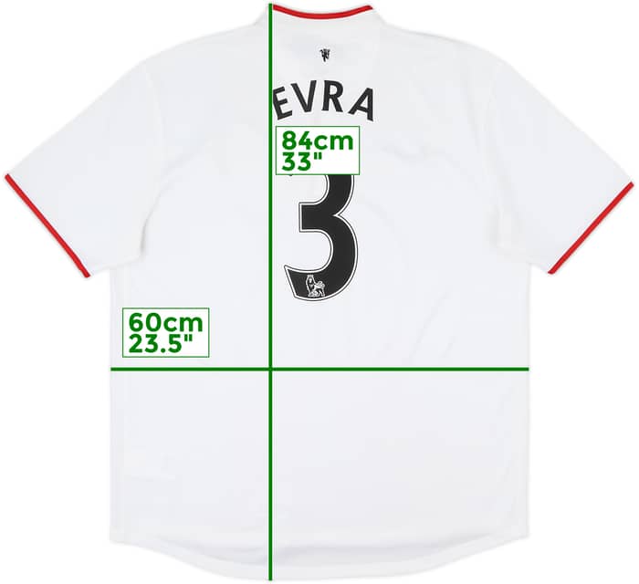 2012-14 Manchester United Away Shirt Evra #3 - 8/10 - (XL)