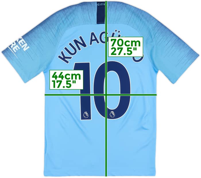 2018-19 Manchester City Home Shirt Kun Aguero #10 - 6/10 - (S)