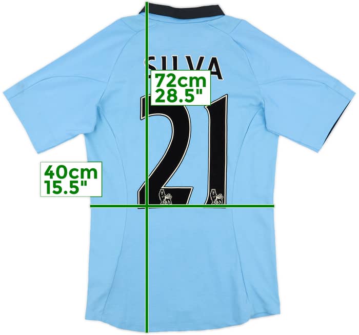2012-13 Manchester City Home Shirt Silva #21 - 6/10 - (S)