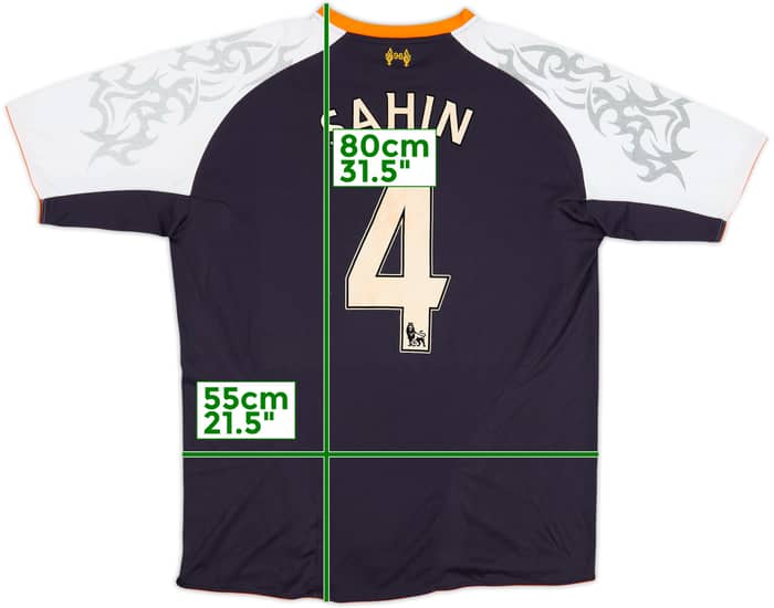 Camiseta de la tercera equipación del Liverpool 2012-13 Sahin #4 - 8/10 - (XL)
