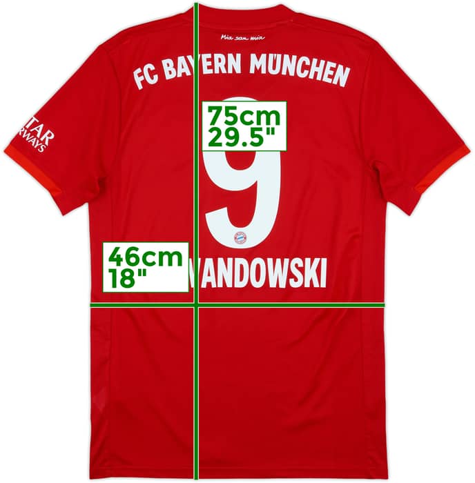 2019-20 Bayern Munich Home Shirt Lewandowski #9 - 8/10 - (S)
