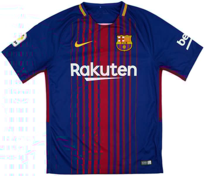 2017-18 Barcelona Home Shirt Suarez #9 - 8/10 - (S)
