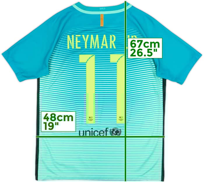 2016-17 Barcelona Third Shirt Neymar Jr #11 - 8/10 - (XL.Boys)