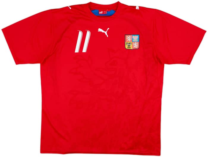 2006-08 Czech Republic Basic Home Shirt Nedved #11 - 9/10 - (XL)