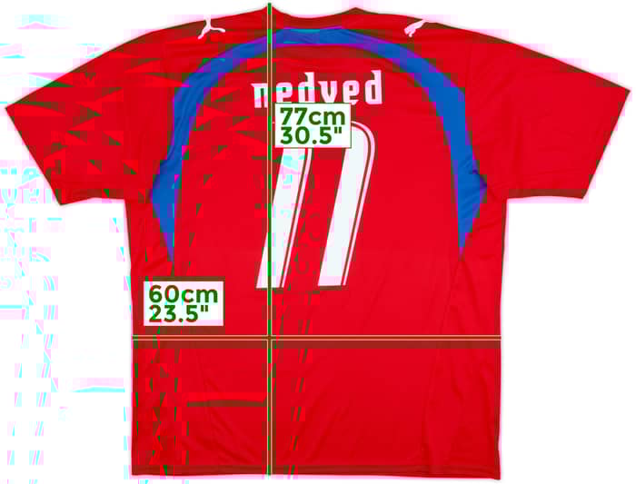 2006-08 Czech Republic Basic Home Shirt Nedved #11 - 9/10 - (XL)