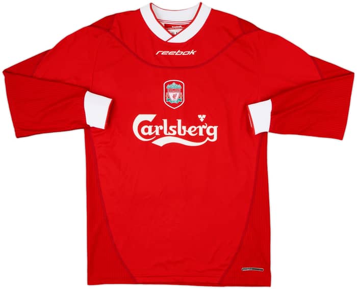 2002-04 Liverpool Home L/S Shirt Gerrard #17 - 10/10 - (S)