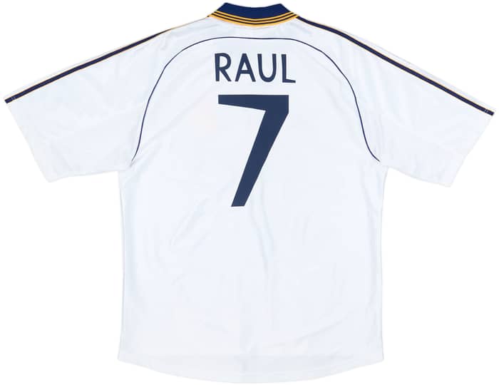 1998-00 Real Madrid Home Shirt Raul #7 - 8/10 - (XL)
