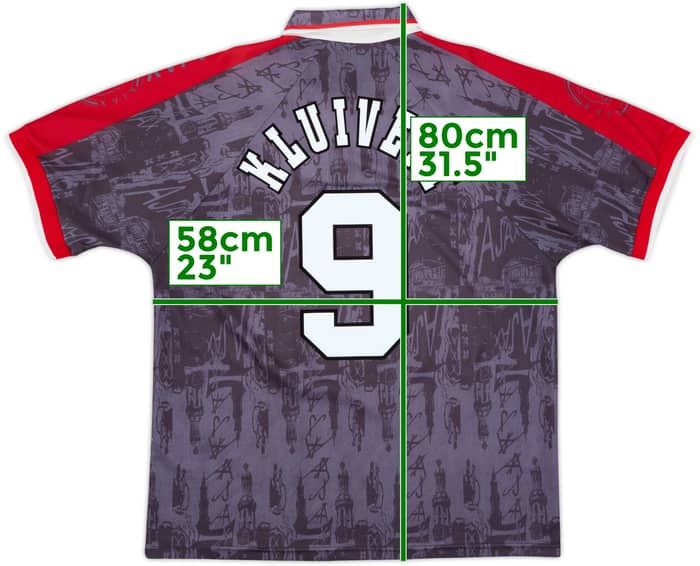 1996-97 Ajax Away Shirt Kluivert #9 - 8/10 - (XL)