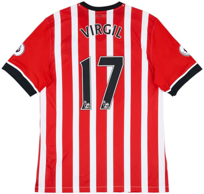 2016-17 Southampton Home Shirt Virgil #17 - 6/10 - (XL)