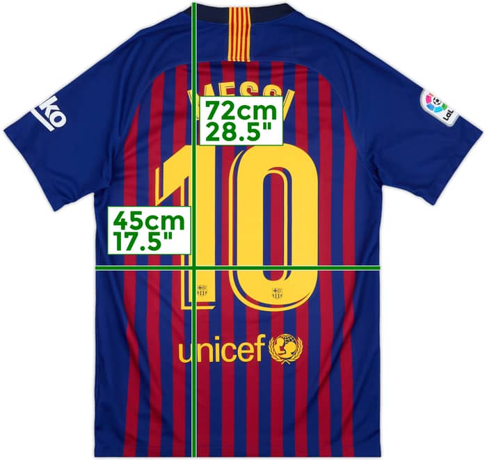 2018-19 Barcelona Home Shirt Messi #10 - 8/10 - (S)